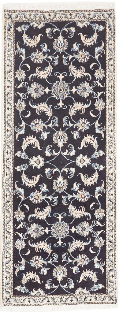 Nain Tappeto persiano 210 x 80 Blu (Iran) Annodato A Mano
