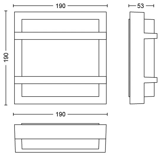 Philips 17394/93/P3 - Applique a LED da esterno PETRONIA LED/12W IP44
