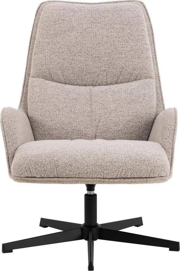 Poltrona beige girevole con rivestimento in bouclé Bosley – Actona