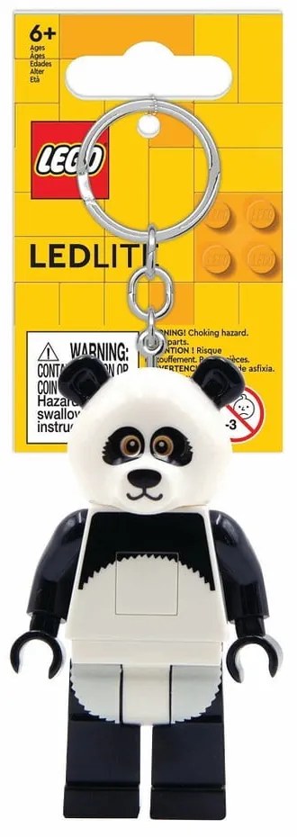 Portachiavi bianco e nero con torcia Iconic Panda - LEGO®