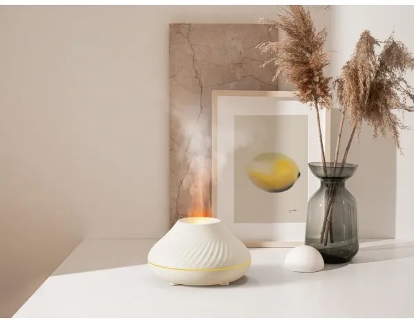 Diffusore di aromi LED RGB con finta fiamma LED/6,5W/5V 130ml bianco