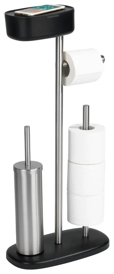 Supporto per WC in acciaio inox con ripiano Rivazza - Wenko