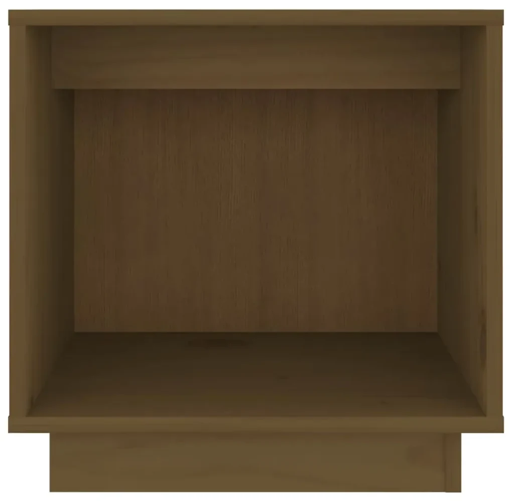 Comodino marrone miele 40x30x40 cm in legno massello di pino