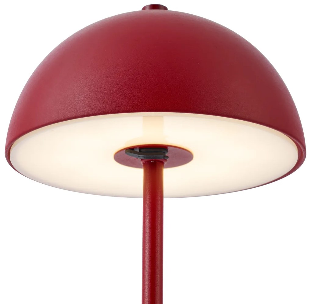Lampada da tavolo da esterno rosso scuro con LED dimmerabile a 3 livelli IP44 ricaricabile - Keira