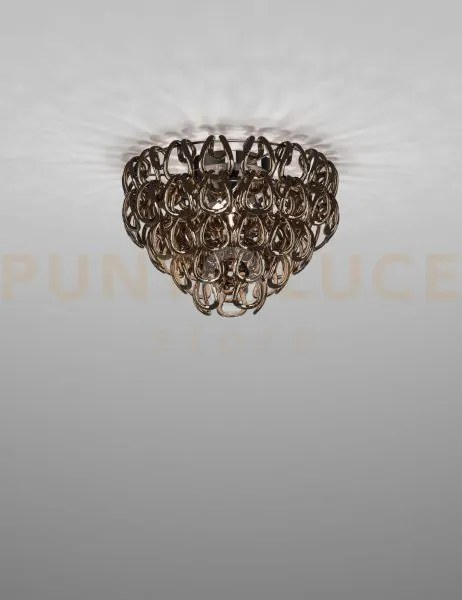 Giogali lampadadario a soffitto 50 cristallo bronzo e cromo lucido ...