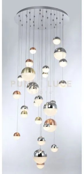 Lampada a sospensione atomo, 27 luci, colori misti, led 136,8w, 600...
