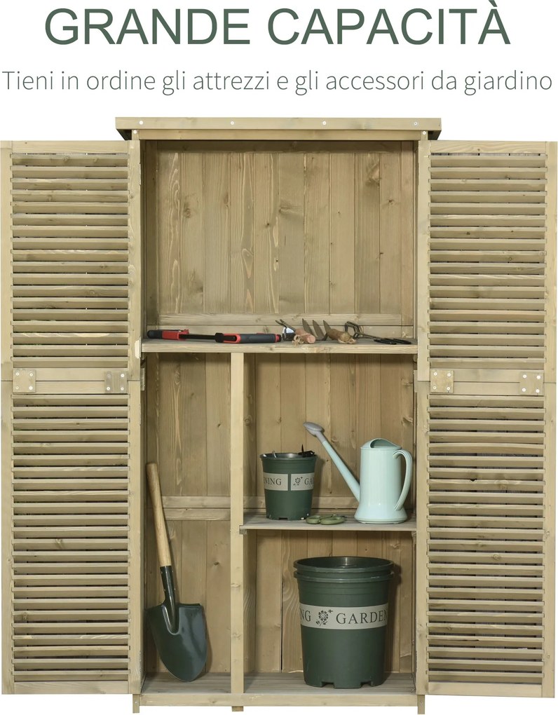 Armadio Mobile Portaoggetti da Giardino 87x46,5x160 cm in Legno Grigio...