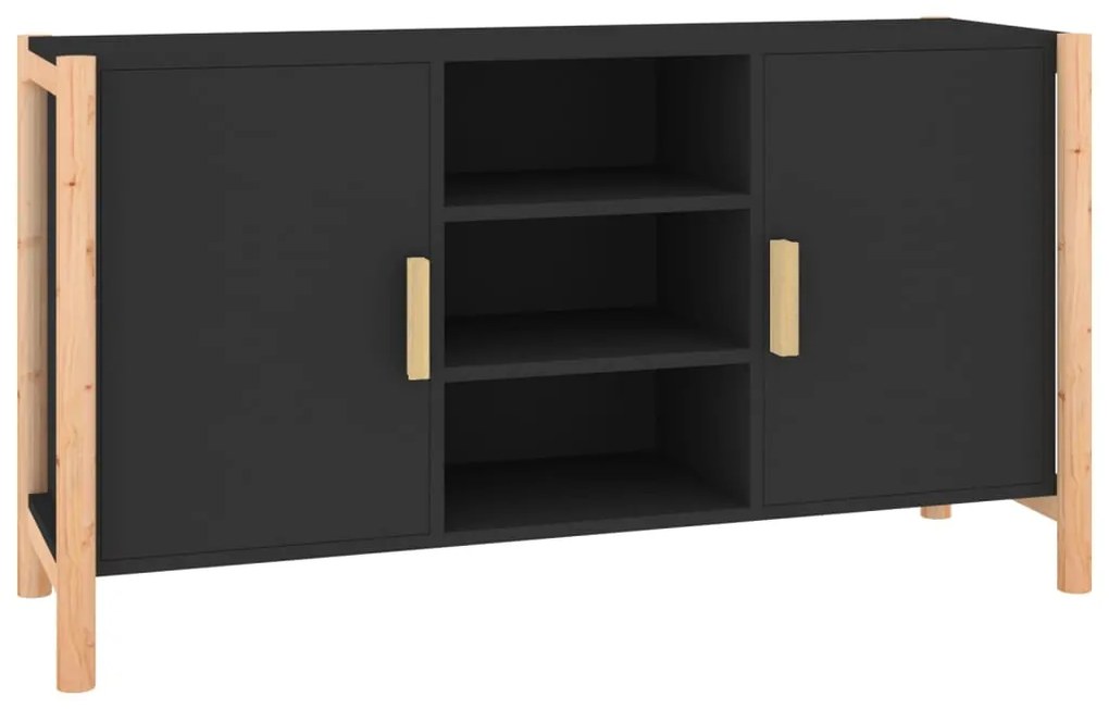 Credenza nera 107x38x60 cm in legno multistrato