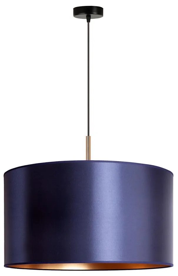 Duolla - Lampadario a sospensione con filo CANNES 1xE27/15W/230V diametro 45 cm blu/rame