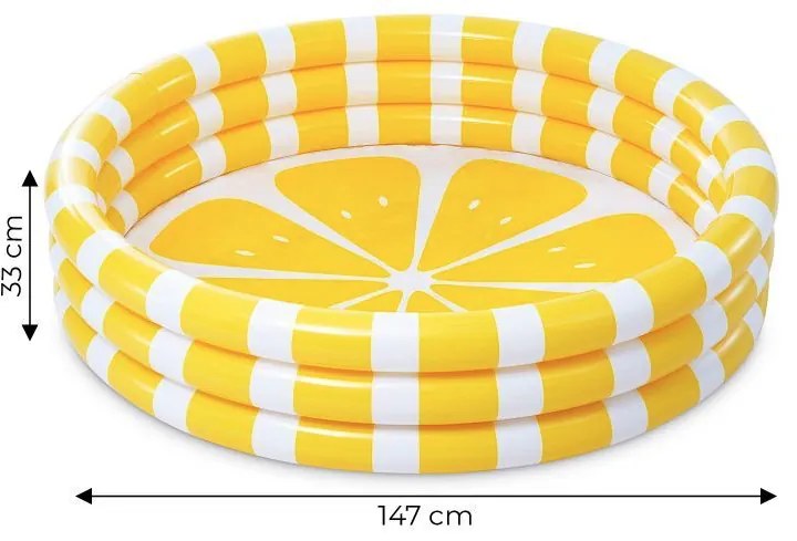 Piscina gonfiabile per bambini 147 cm - limone