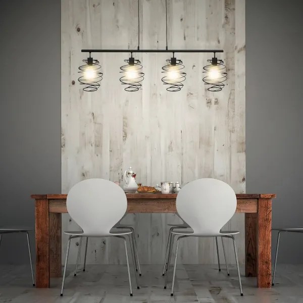 Briloner 4871-045 - Lampadario sospeso su cavo 4xE27/60W/230V