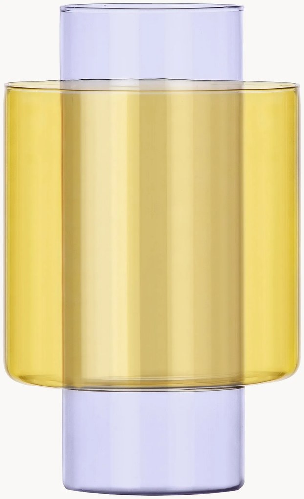 Vaso in vetro fatto a mano Boreale, alt. 21 cm