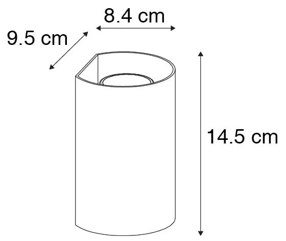 Lampada da parete intelligente bianca rotonda incl. 2 Wifi GU10 - Sabbir