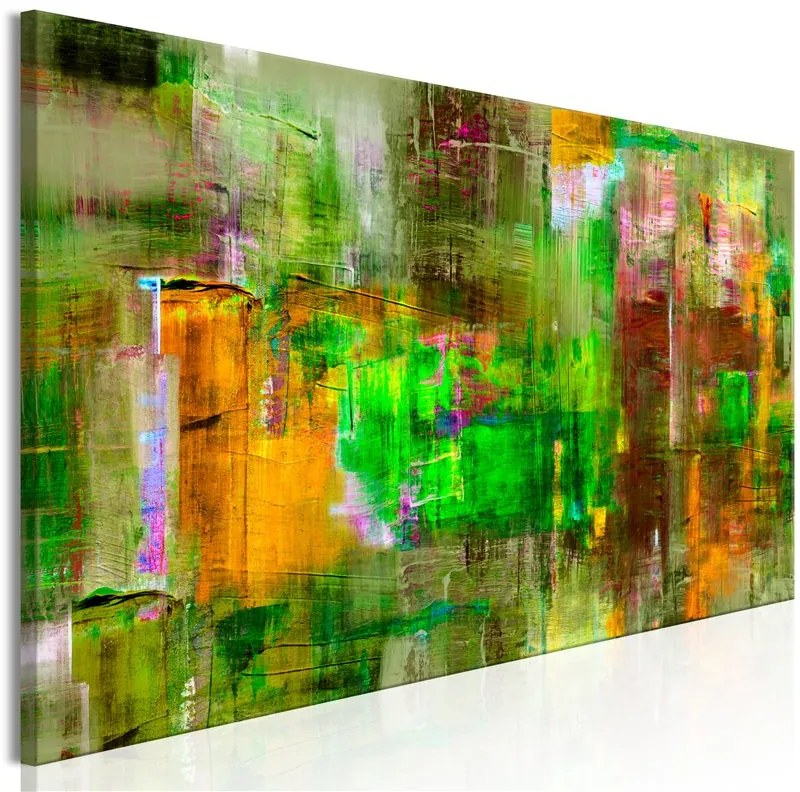 Quadro Paese verde  Colore Arancione, Dimensioni e Misure 120x40