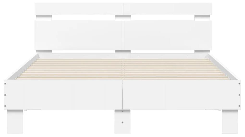 Giroletto con testiera bianco 120x190 cm in legno multistrato