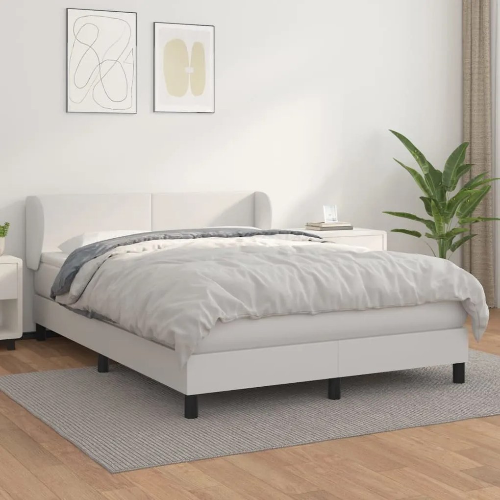 Giroletto A Molle Con Materasso Bianco 140x200 Cm İn Similpelle /