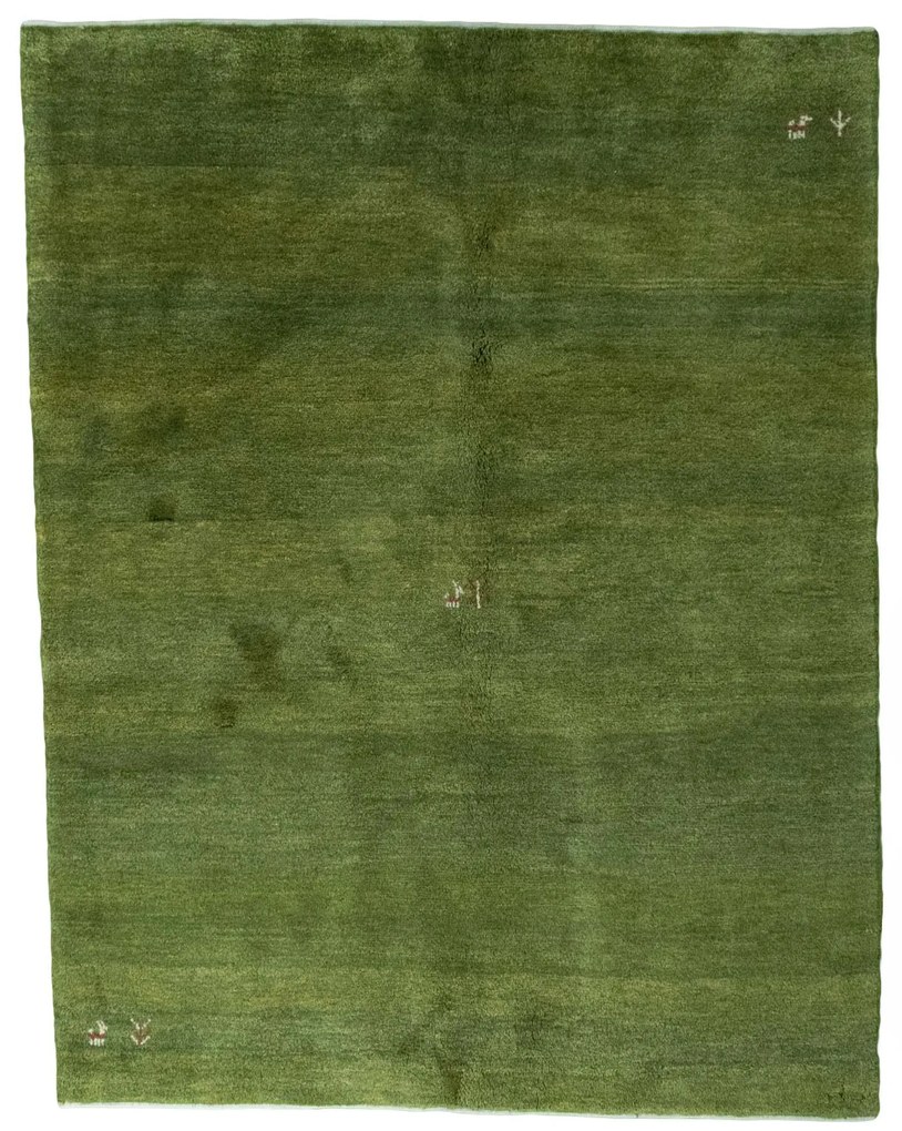 Gabbeh Tappeto persiano 160x210 Verde (Iran) Annodato A Mano