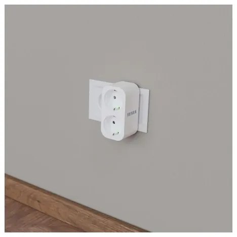 TESLA Smart - Presa multipla intelligente 2x16A/230V Tipo F Wi-Fi Tuya