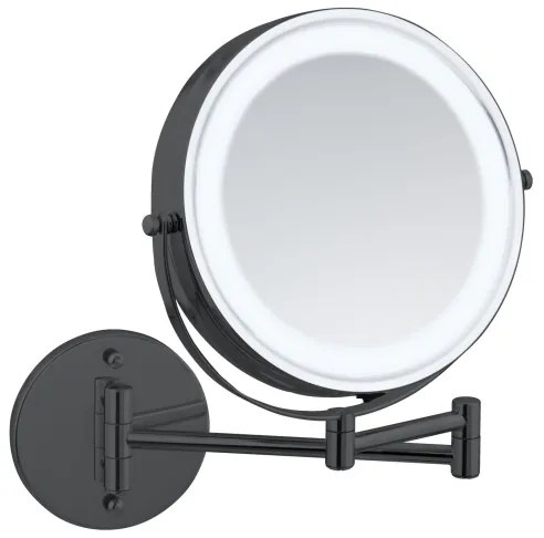 WENKO 71559800 - Specchio POWER-LOC 25,5x32 cm nero