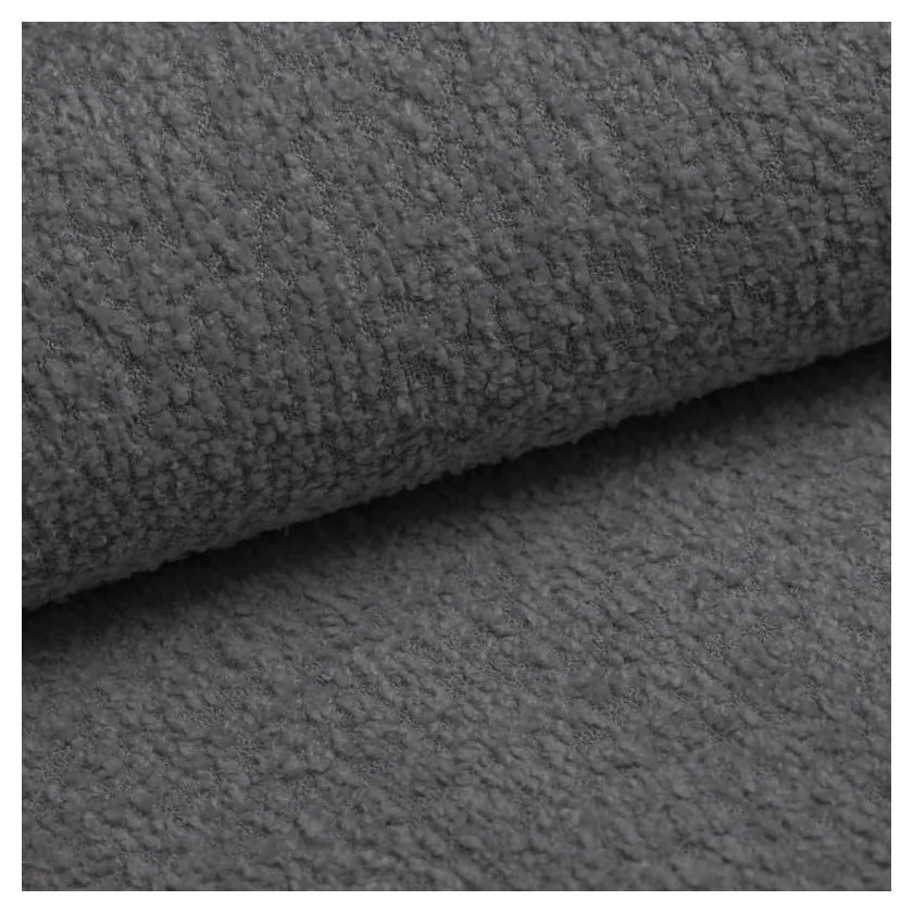 Sgabello grigio scuro in tessuto bouclé Ariella - Ropez