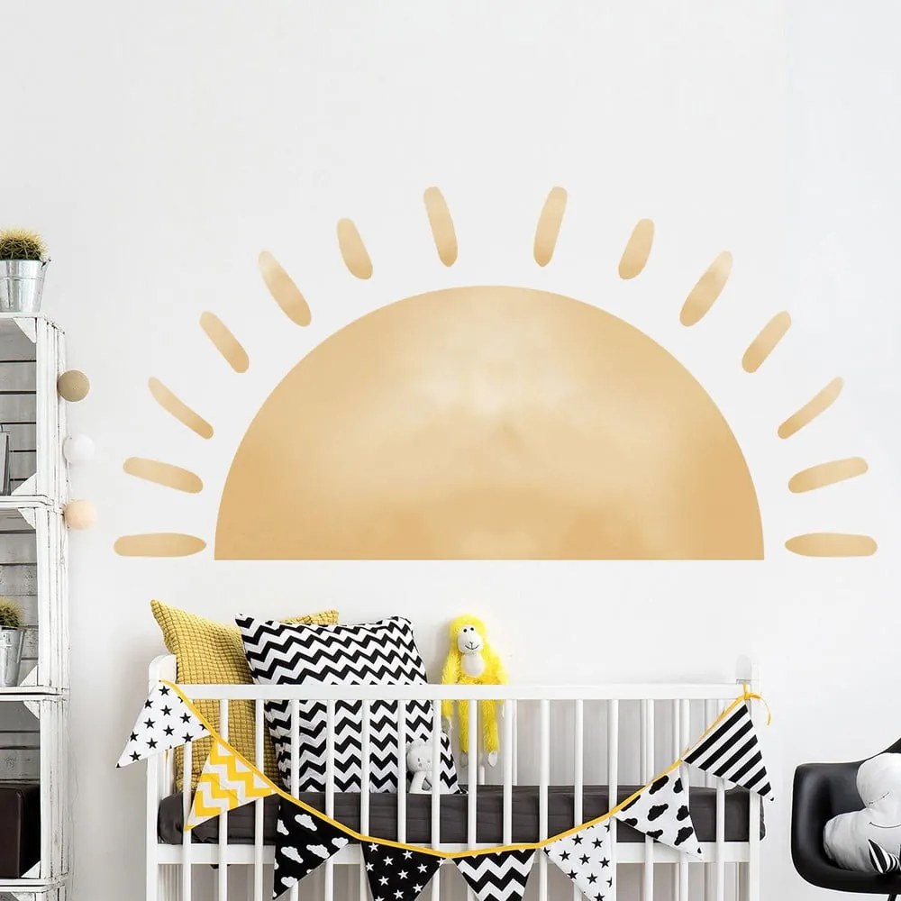 Adesivo per bambini per muro 155x75 cm Watercolor Sun – Ambiance
