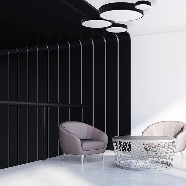 Brilagi - Plafoniera con sensore CLARE 3xE27/40W/230V diametro 40 cm nero
