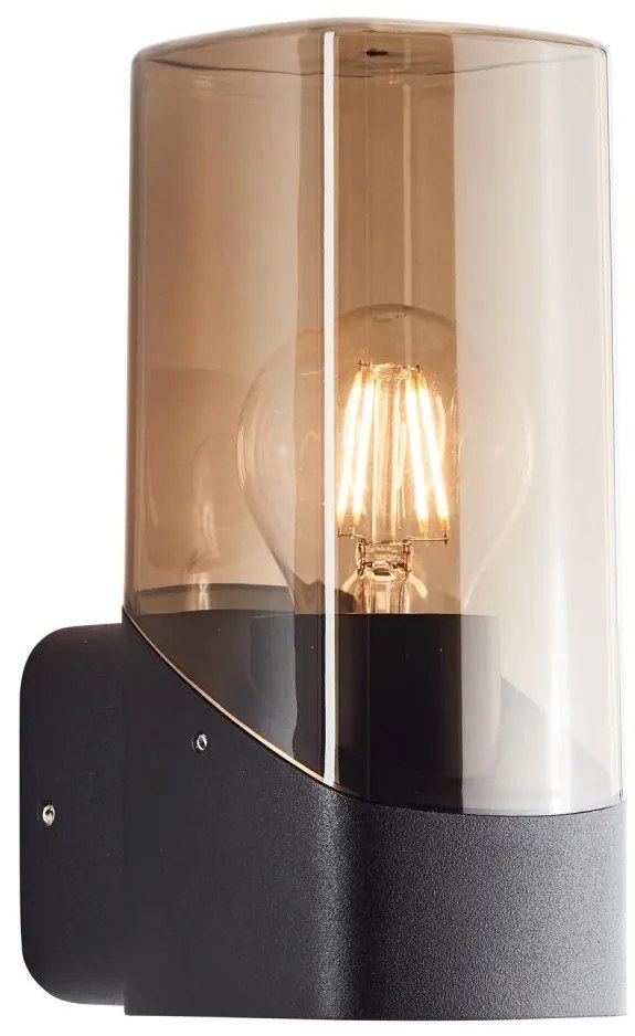 Brilliant - Applique da esterno MINOU 1xE27/10W/230V IP44 nero/fumé
