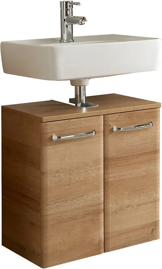 Mobile senza lavello di colore naturale con effetto rovere da appendere 53x60 cm Quickset 318 – Pelipal