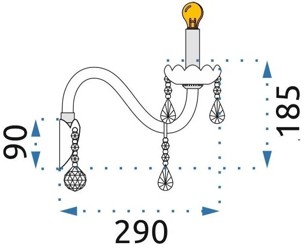 Lampada Di Cristallo Da Muro 300757