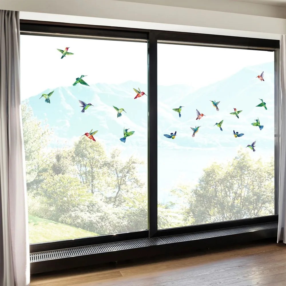 Set di adesivi per finestre 20 pezzi 40x60 cm Hummingbirds - Ambiance