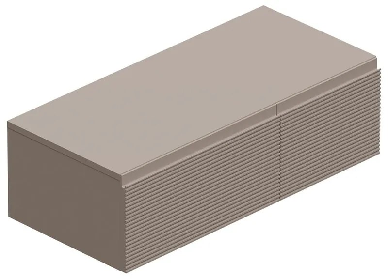 Mobile da bagno sotto lavabo L 100.3 x H 30 x P 46 cm beige, 2 cassetti Step