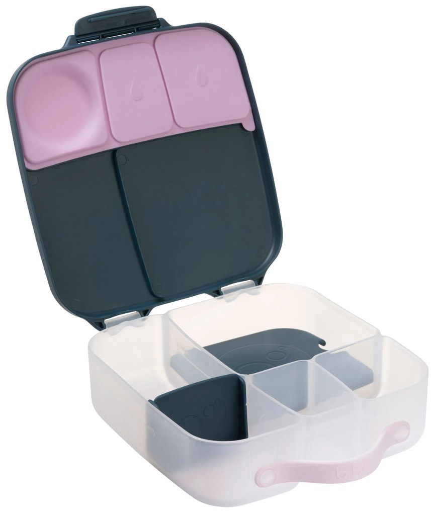 Box porta merenda grande – indaco/rosa