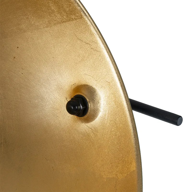 Lampada da terra nera con oro 35 cm regolabile - Magnax