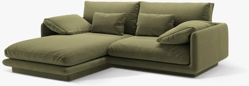 Divano angolare Torino in velluto - L220 cm
