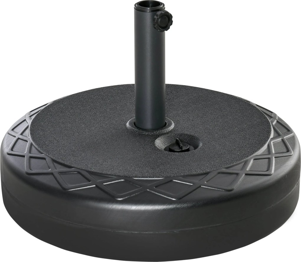 Base per Ombrellone da Giardino Ø55 cm 30 Kg in Plastica Nero...