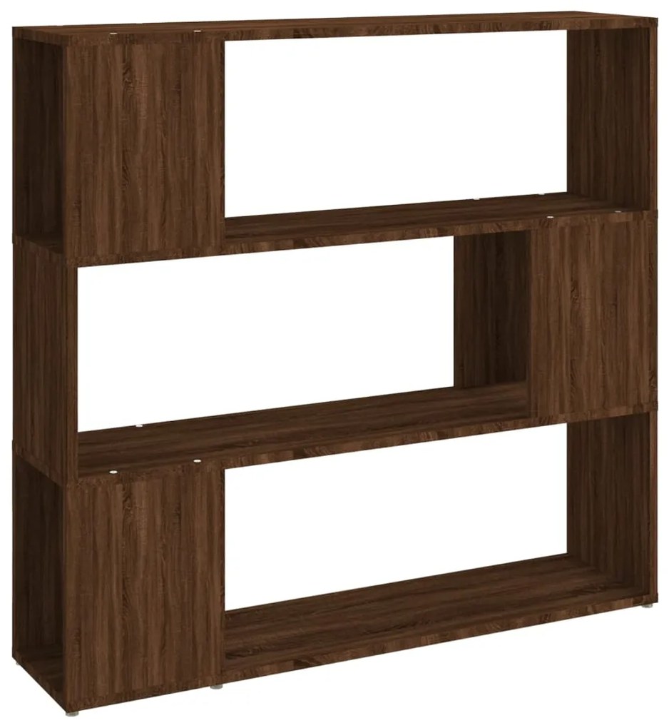 Libreria/divisorio rovere marrone 100x24x94 cm