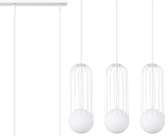 Sollux SL.1333 - Lampadario a sospensione con filo BRINA 3xG9/8W/230V bianco