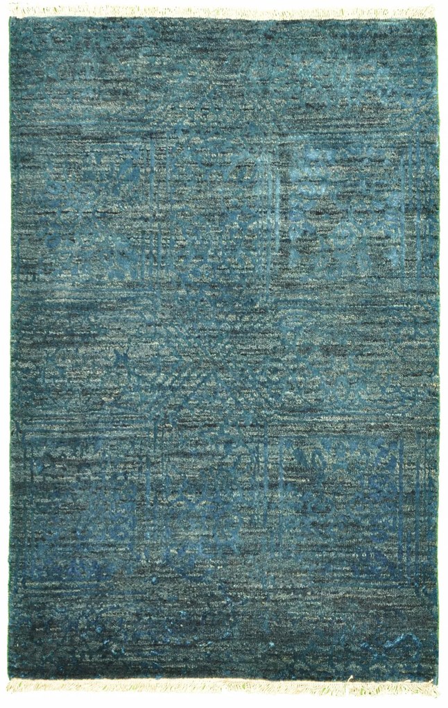 Neo Tappeto orientale 100 x 60 Verde (Pakistan) Annodato A Mano