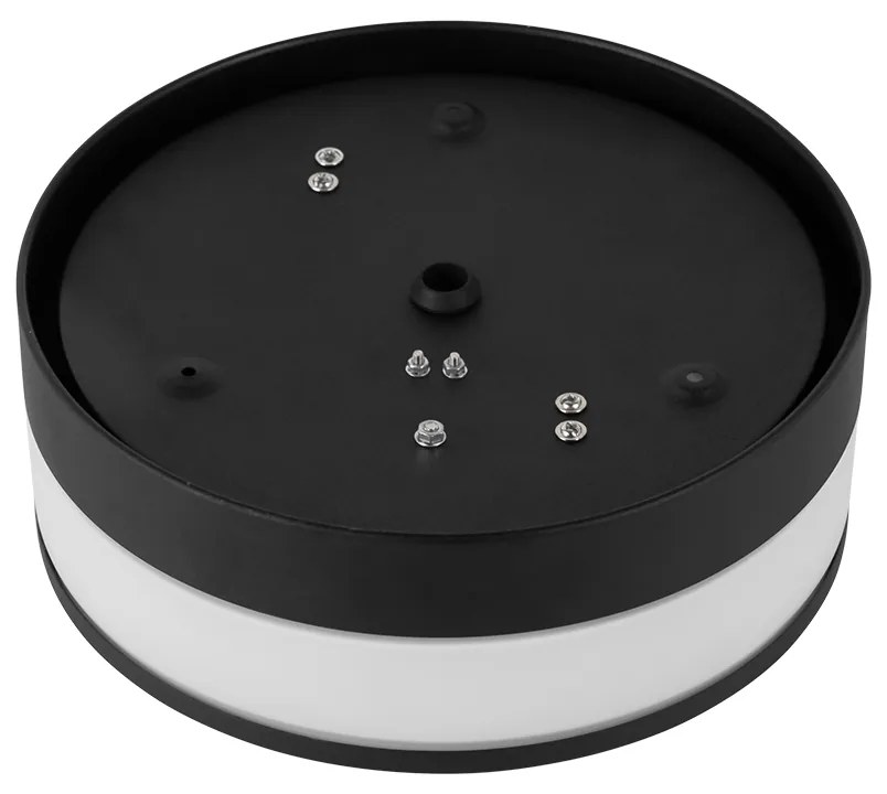 Plafoniera da esterno moderna nera 23 cm IP44 - Flavi