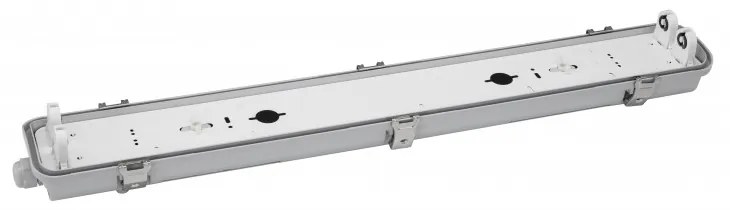 Plafoniera IP66 per 2 tubi LED 60cm - (Unilaterale) - Serie Professional Plafoniera  per 2 tubi LED da 60cm