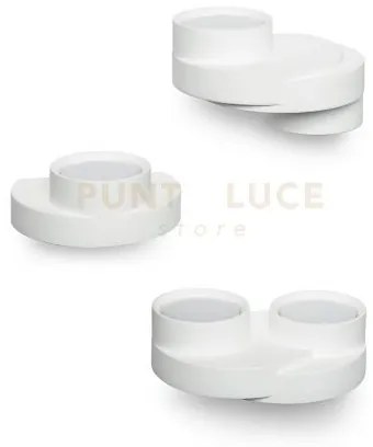 Demetra applique da parete 2 luci up/down bianca in gesso attacco g...