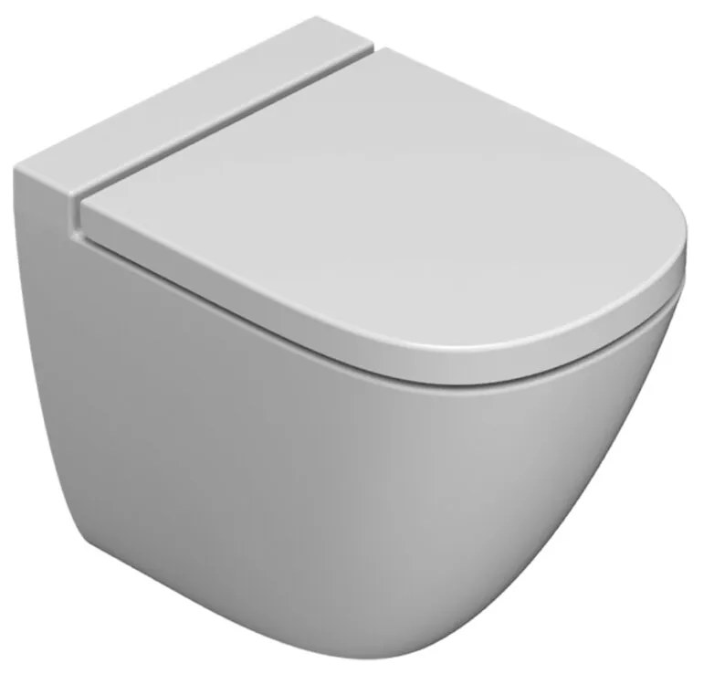 Globo Stockholm Wc filo parete a pavimento Con Fissaggi Ghost senza sedile in ceramica Bianco Lucido