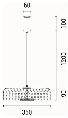 Lampadario LED a sospensione con filo LED/10W/230V 3000K oro diametro 35 cm