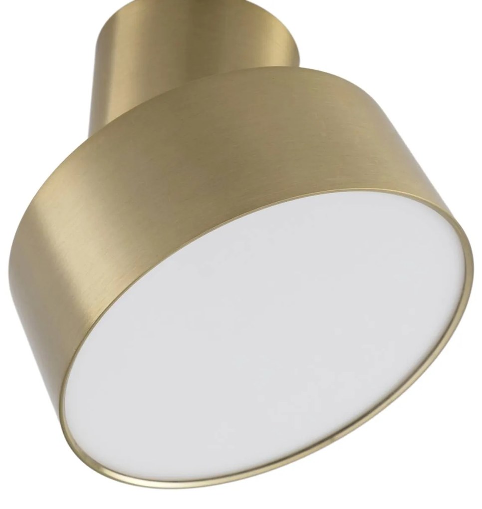 Lindby Faretto LED Nivoria, Ø 14 cm, color oro, orientabile