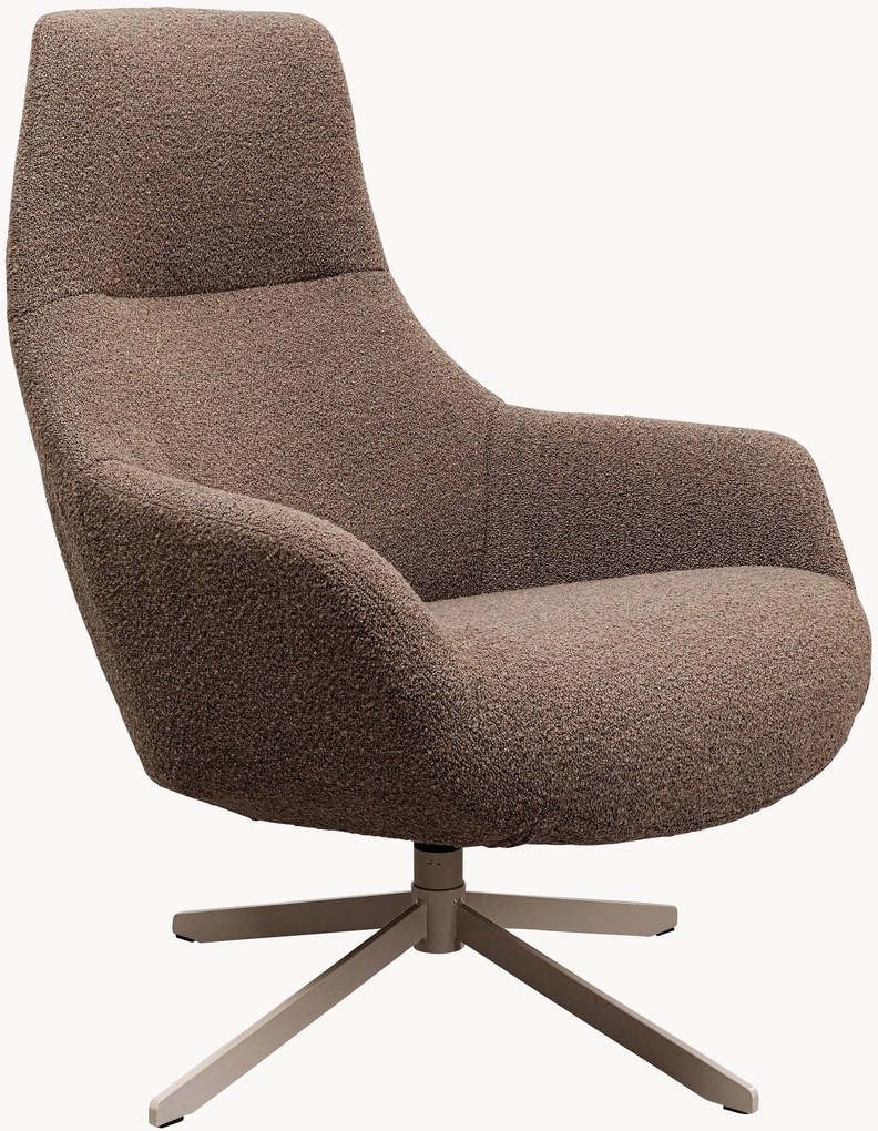 Poltrona girevole in bouclé Mimi