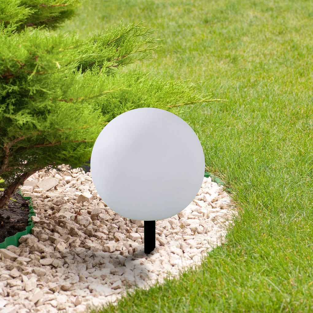Lindby Lago - lampada LED solare decorativa a sfera