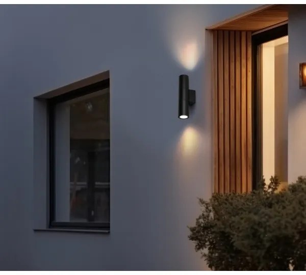 Applique da esterno 2xGU10/35W/230V IP54 arrotondato nero