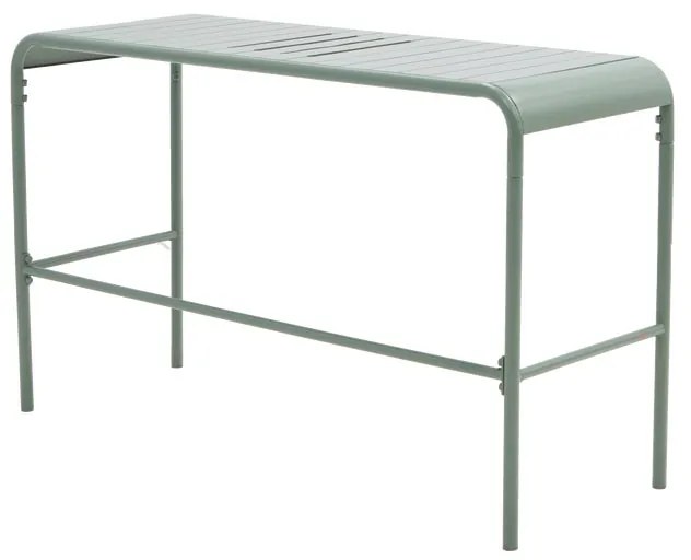 Tavolo da pranzo per giardino Cafe struttura e superficie in Acciaio  verde per 4 persone 120x45cm