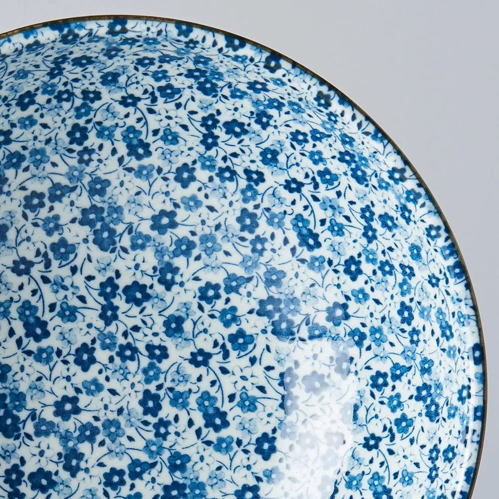 Ciotola in ceramica blu e bianca, ø 21,5 cm Daisy - MIJ