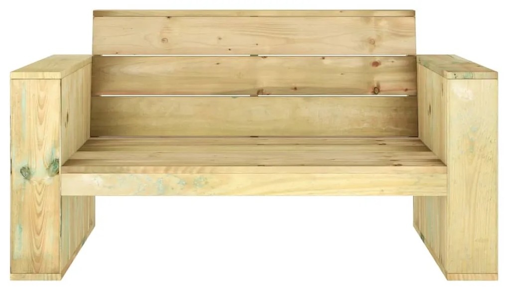 Set Salotto da Giardino 3 pz Legno Massello di Pino Impregnato